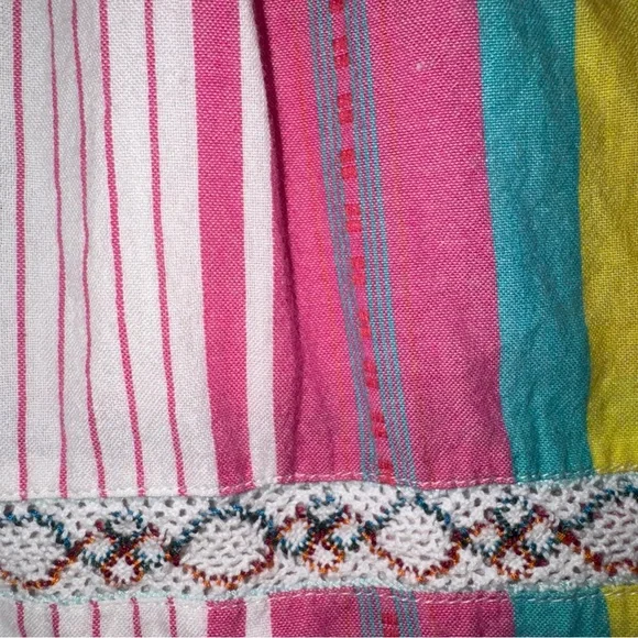 Anthropologie dRA boho embroidered ruffle sleeve striped cotton top Women’s M - Picture 10 of 12